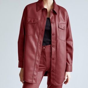 Aritzia Wilfred Ganna Jacket Vegan Leather